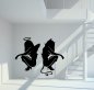 Preview: 24016 Sexy Teufel und Engel hockend Wandtattoo